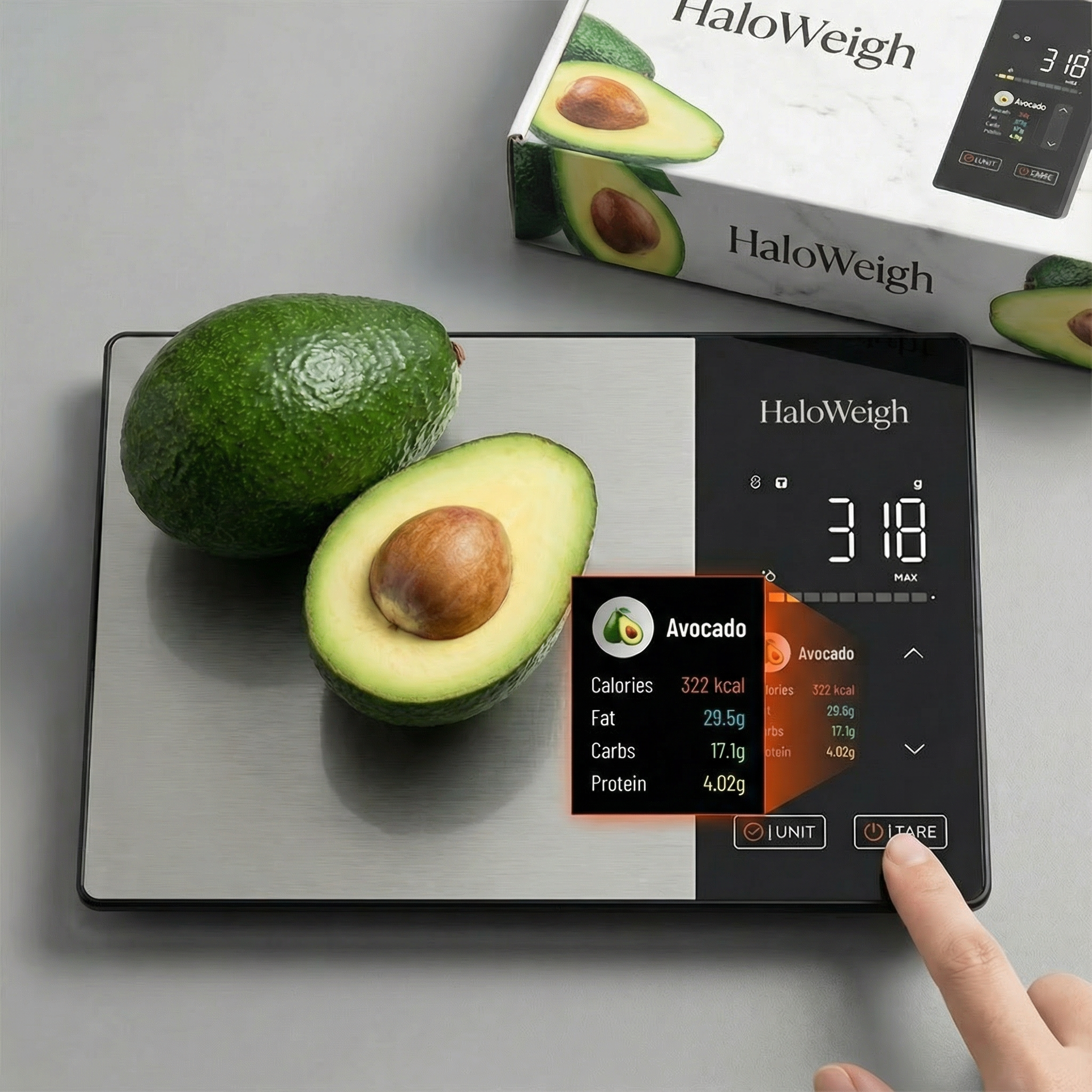 HaloWeigh™ Smart Food Scale