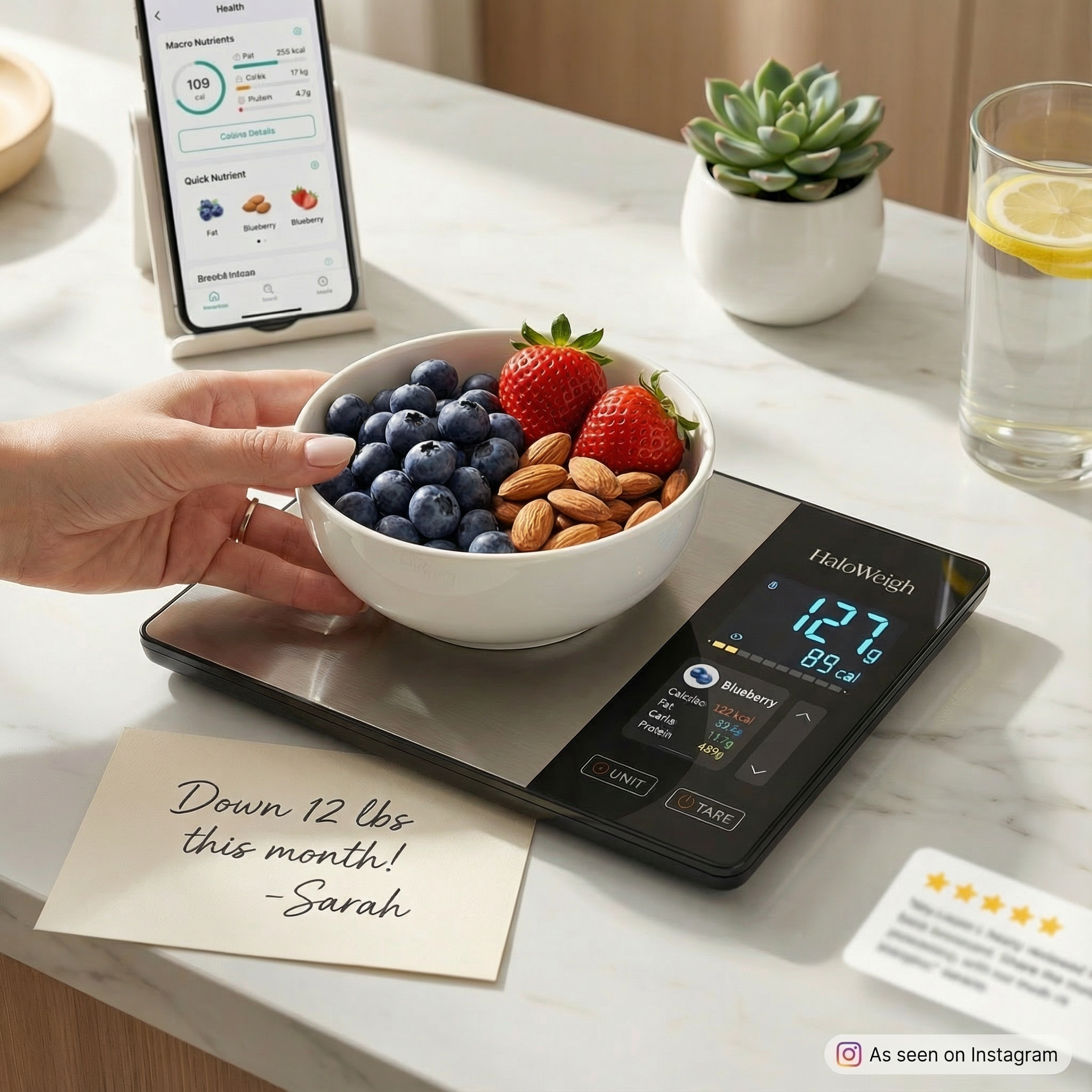 HaloWeigh™ Smart Food Scale